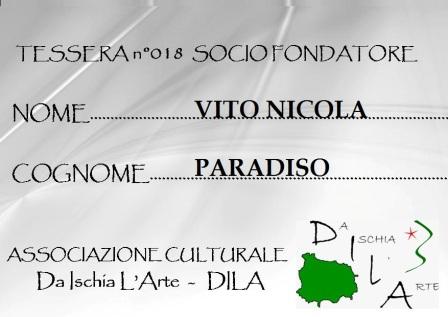 Tessera Fondatore 018 Vito Nicola Paradiso
