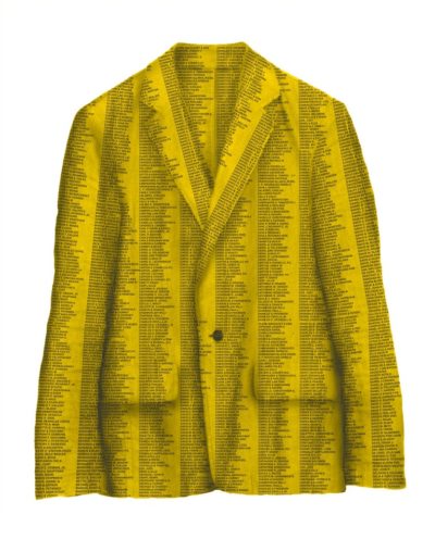 giacca gialla opera di Sislej Xhafa