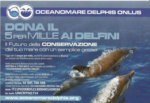 Oceanomare Delphis 5 per mille