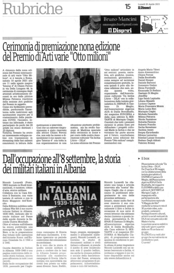 Il Dispari 20210426 – Redazione culturale DILA