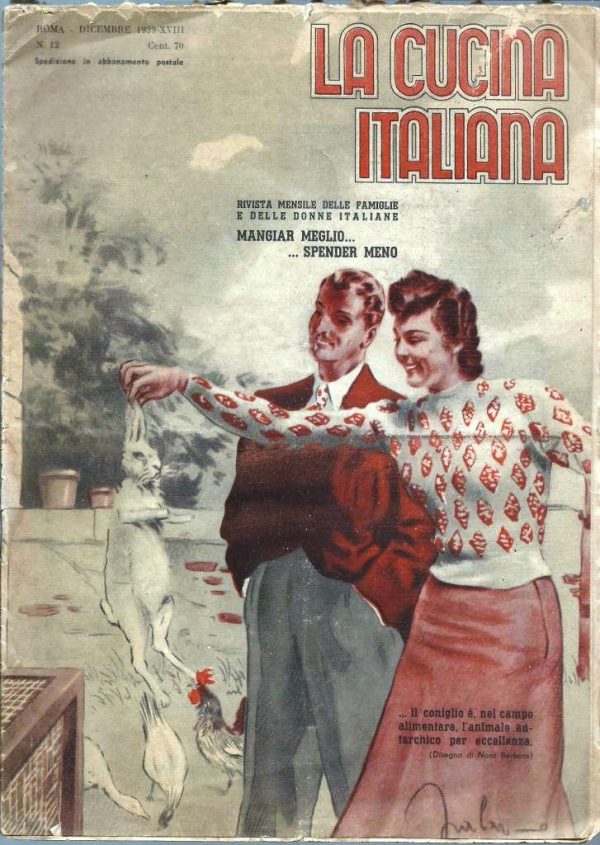 La cucina italiana Dicembre 1939 n. 12 cop ant