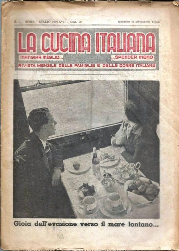 La cucina italiana Luglio 1939 n. 7 cop ant