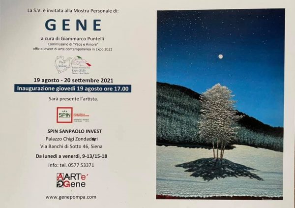 Gene Pompa, presso le sale della Pinacoteca Contemporanea di Spin 