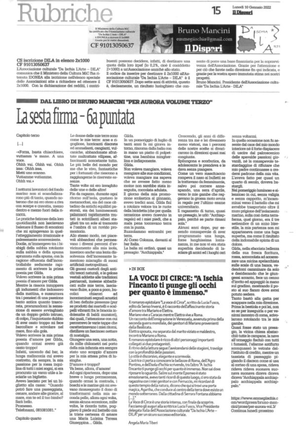 Il Dispari 20220110 – Redazione culturale DILA