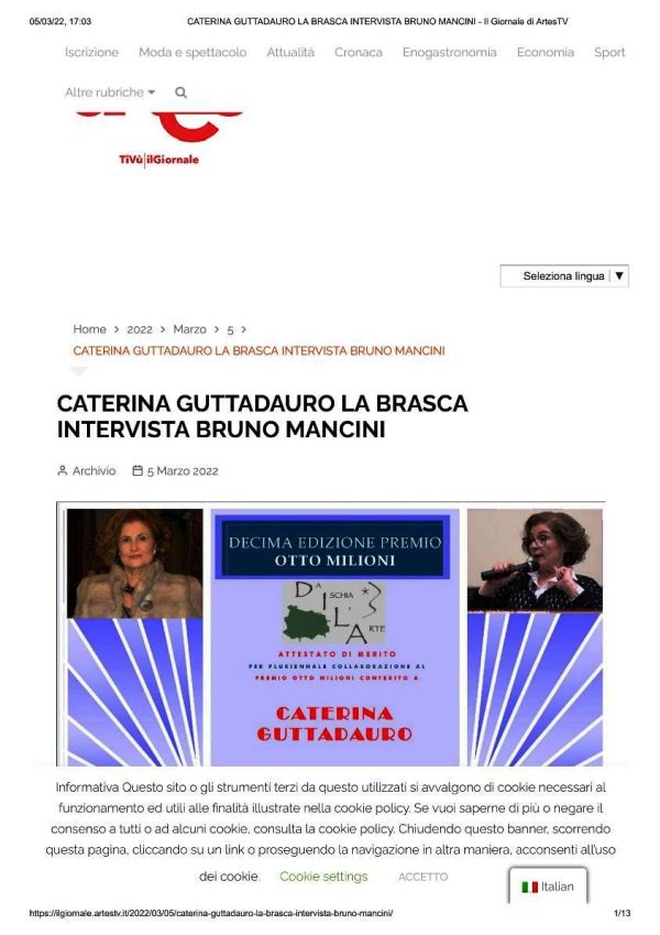 DILA & Artés 20220305 Caterina Guttadauro La Brasca intervista Bruno Mancini1