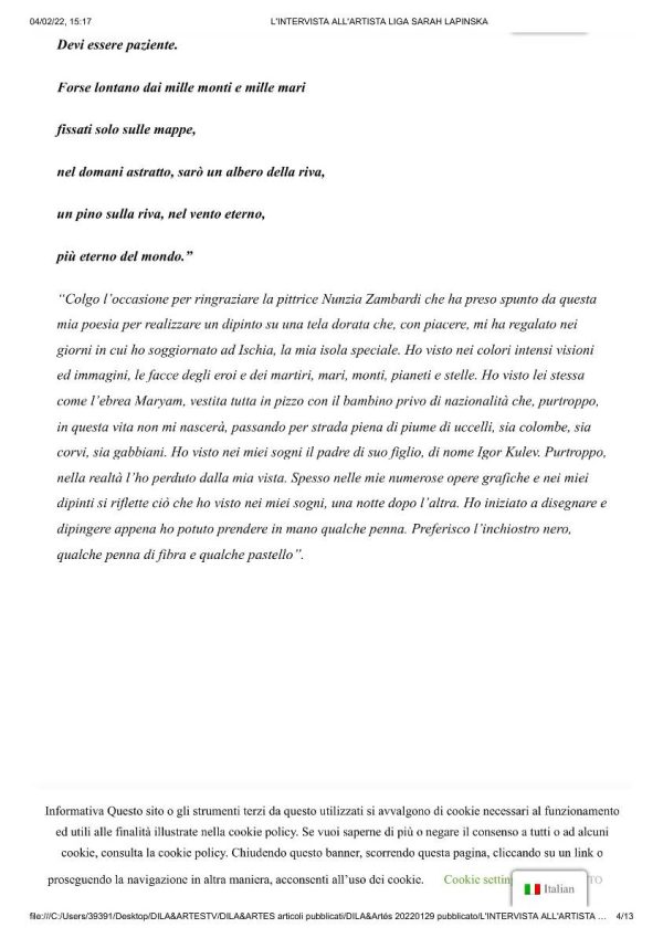 DILA & Artés 20220129 articolo pubblicato