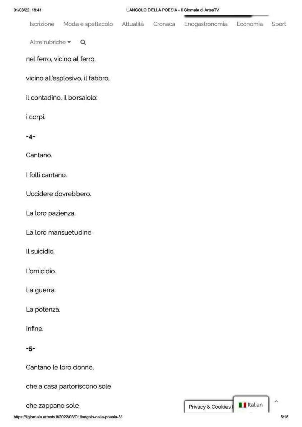 DILA & Artés 20220228 Due poesie per la PACE