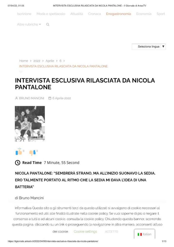 DILA&ARTES 20220406 intervista a Nicola Pantalone