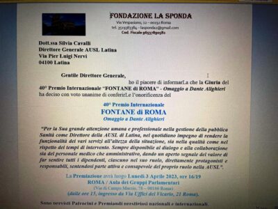 Montecitorio premio Fontane di Roma 3 aprile 2023 (25) diploma Silvia Cavalli