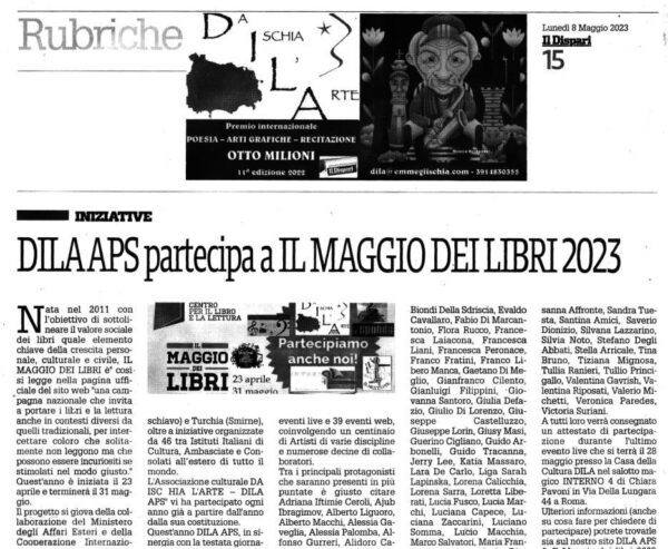 Il Dispari 20230508 – Redazione culturale DILA