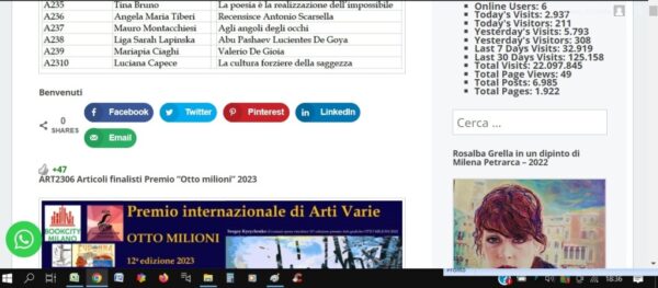 A2306 Articoli finalisti Premio “Otto milioni” 2023