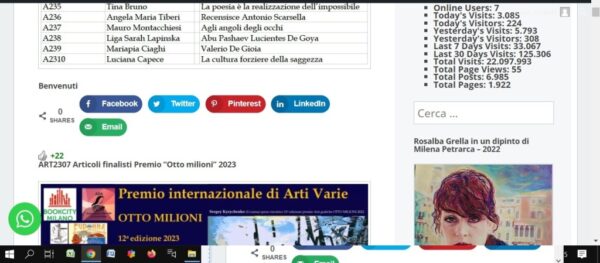 A2307 Articoli finalisti Premio “Otto milioni” 2023