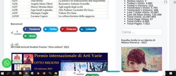 A2308 Articoli finalisti Premio “Otto milioni” 2023