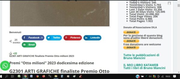 G2301 ARTI GRAFICHE finaliste Premio Otto milioni 2023