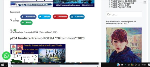 p234 finalista Premio POESIA “Otto milioni” 2023