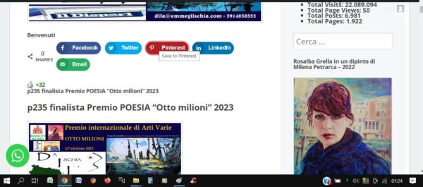 p235 finalista Premio POESIA “Otto milioni” 2023