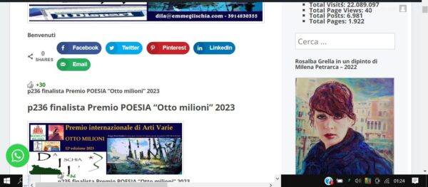 p236 finalista Premio POESIA “Otto milioni” 2023