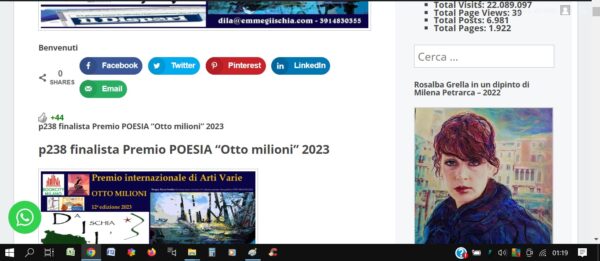 p238 finalista Premio POESIA “Otto milioni” 2023