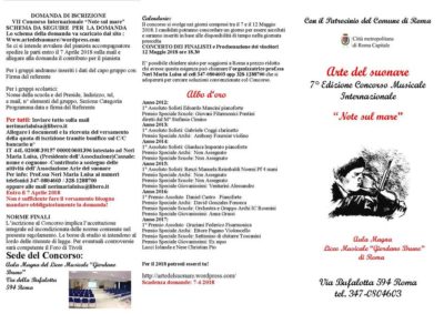 NOTE SUL MARE - VII Concorso Musicale Internazionale