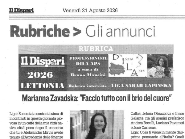 Rubrica Il Dispari ventuno agosto 2026