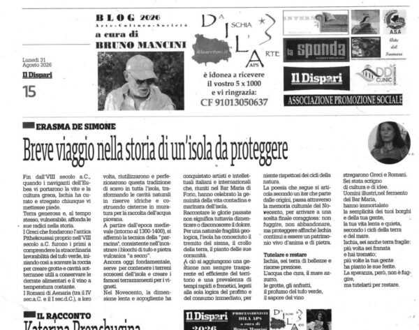 Il Dispari cultura trentuno agosto 2026 DILA APS