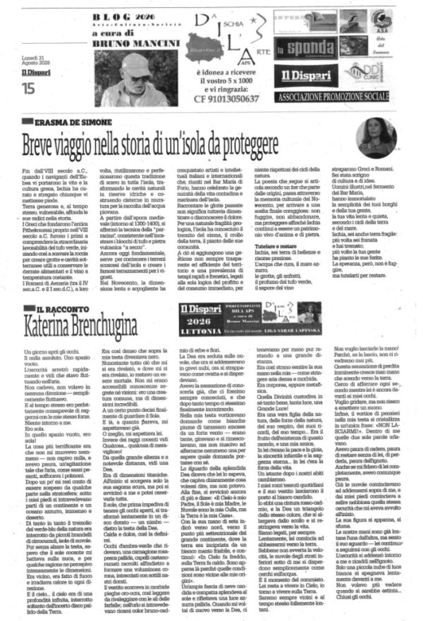 Il Dispari cultura trentuno agosto 2026 DILA APS