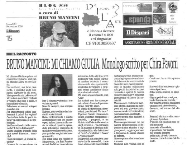 Il Dispari cultura ventuno settembre 2026 DILA APS