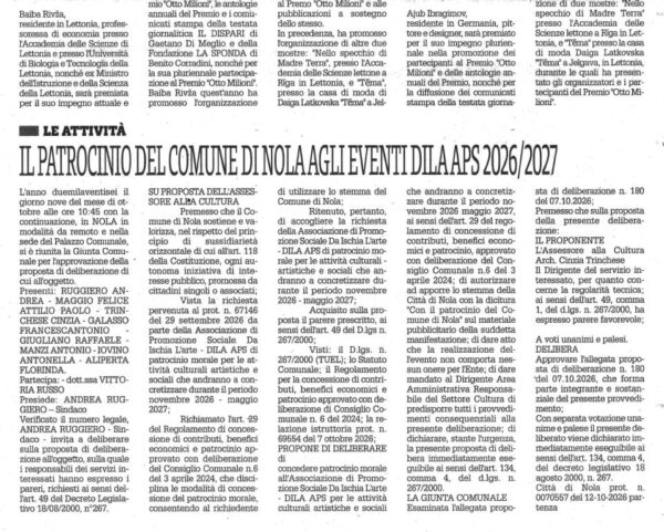 Il Dispari cultura diciannove ottobre 2026 DILA APS