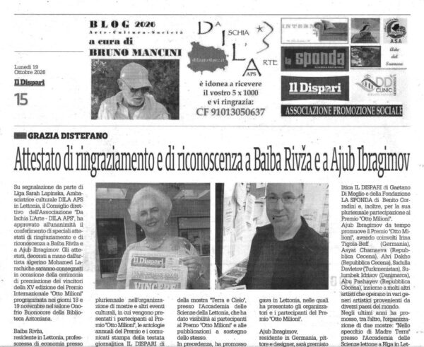 Il Dispari cultura diciannove ottobre 2026 DILA APS